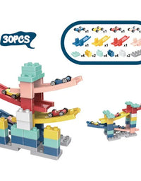 Car Racing Track Building Blocks Playset For Kids
