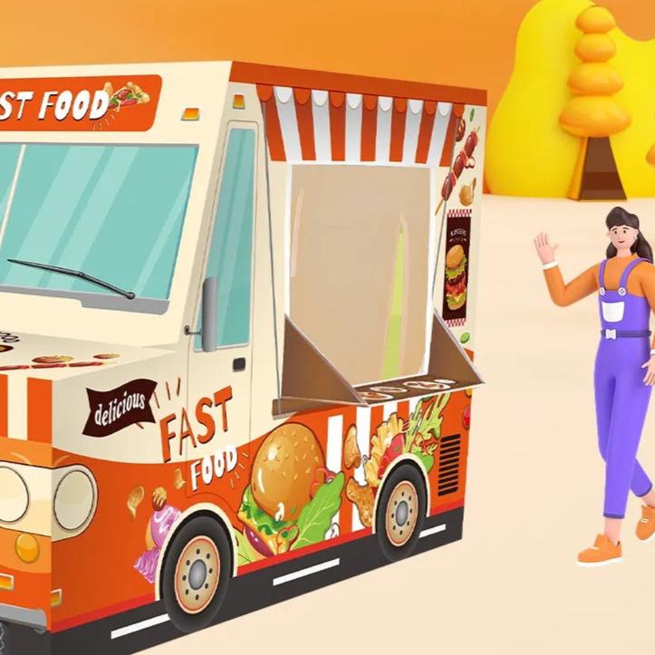 Fast Food Car Tent For Kids