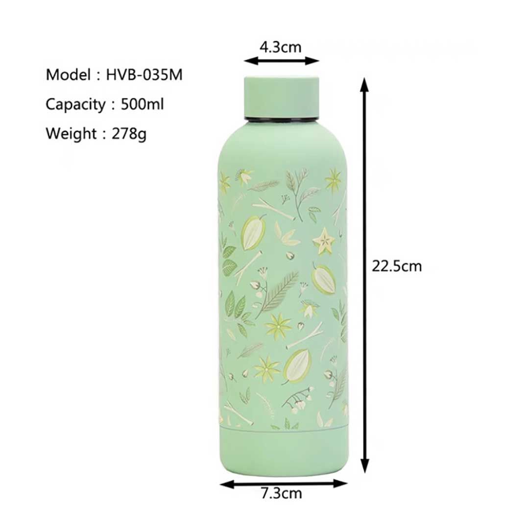 Solid Pastel Colored Printed Metal Water Bottle (HVB-035M)