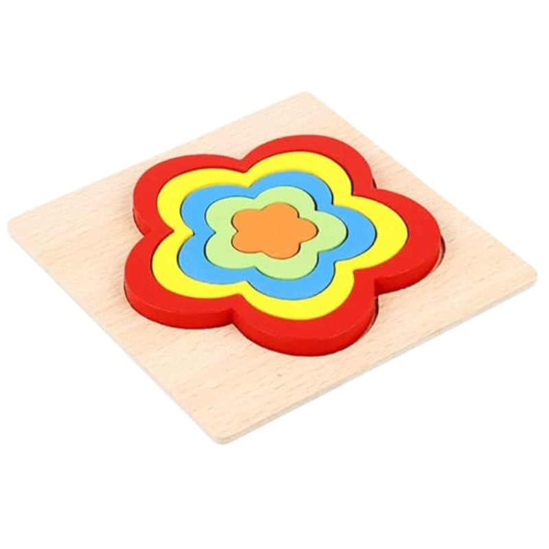 Geometric Flower-Shaped Puzzle – Fun & Engaging Learning Toy For Kids