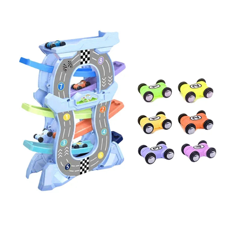 Gliding Car Ramp Track Set For Kids Price In Pakistan | Toygenix.com.pk