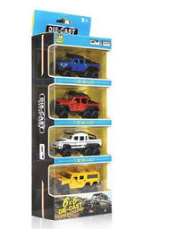 4 In 1 Diecast Metal Toy Vehicles With Openable Doors
