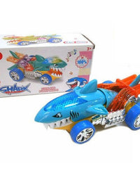 Battery Operated Cartoon Shark Toy With Light And Music
