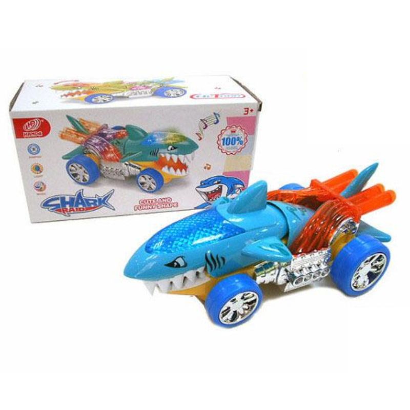 Battery Operated Cartoon Shark Toy With Light And Music