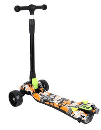 Foldable Handlebar Anti-Skid Double Bottom Plate Scooter For Kids (2181)
