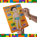 Kids Educational Wooden Body Parts Jigsaw Puzzle for Brain Development