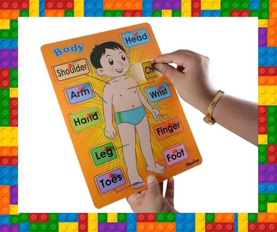 Kids Educational Wooden Body Parts Jigsaw Puzzle for Brain Development