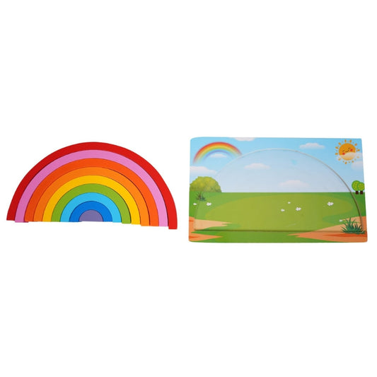 Rainbow Building Blocks Colorful Creativity & Learning Fun