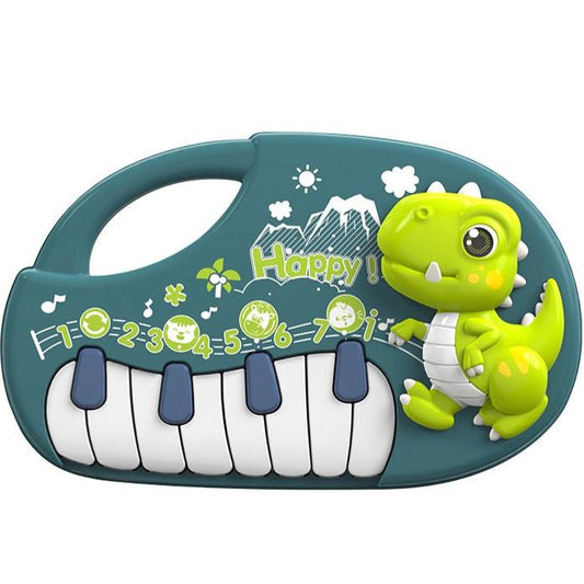 Cute Dino Musical Piano Toy For Kids - Assorted