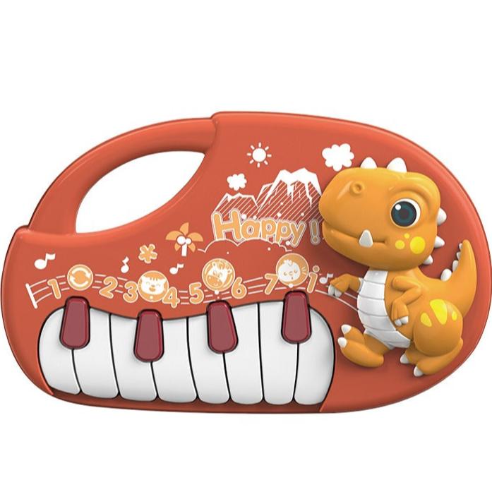 Cute Dino Musical Piano Toy For Kids - Assorted