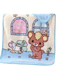 Double Layer Cartoon Printed Baby Blanket (140×110)
