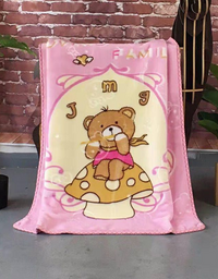 Adorable Teddy Bear Printed Baby Blanket (140x110)
