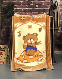 Adorable Teddy Bear Printed Baby Blanket (140x110)
