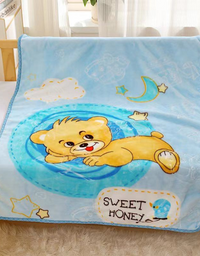 Sweet Honey Cartoon Printed Baby Blanket (140x110)
