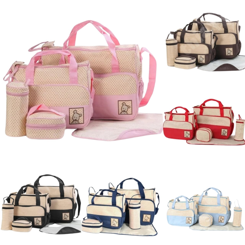 Multifunction Nappy Diaper Bag Set with Changing Pad – Spacious & Stylish Baby Handbag for Moms