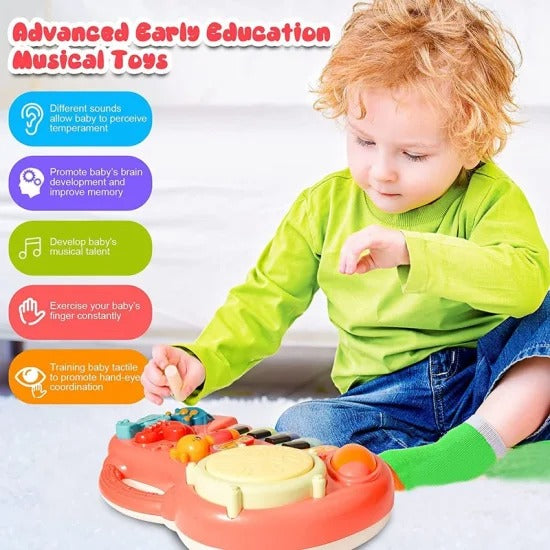 Multifunctional Interactive Musical Keyboard Toy With Light For Kids