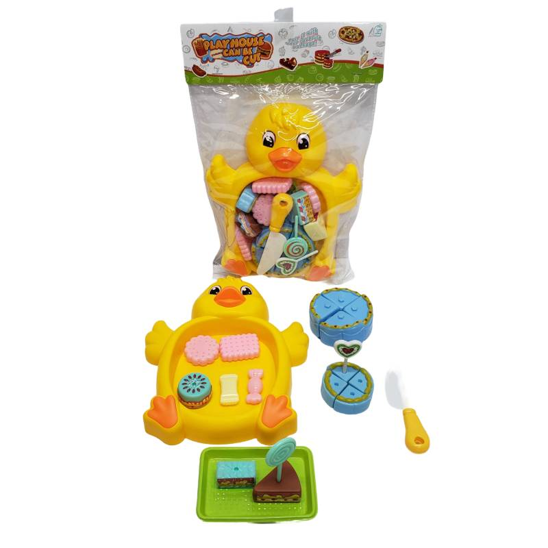 Duck-Shaped Fruit Cutting Toy Set – Fun and Educational Play for Little Chefs