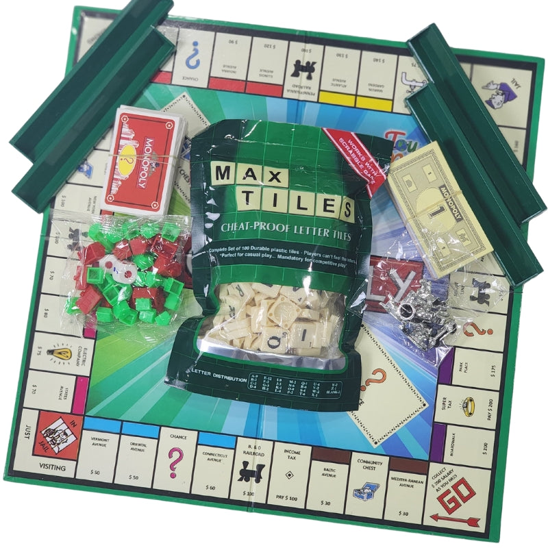 Toy Matic 2 In 1 Scrabble And Monopoly Game (55014)