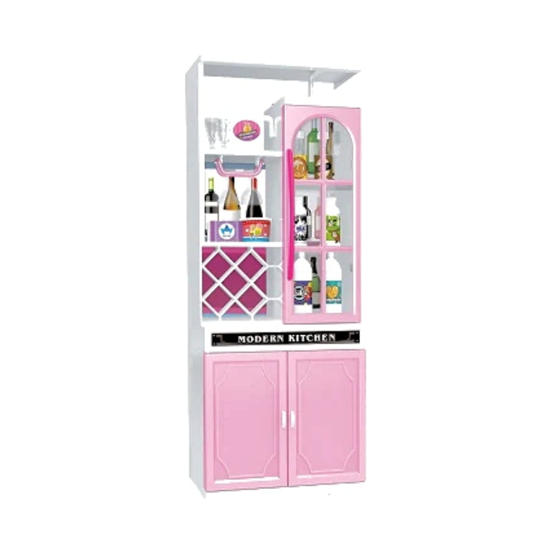 Charming Modern Kitchen Cabinet Toy Set For Girls