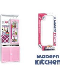 Charming Modern Kitchen Cabinet Toy Set For Girls
