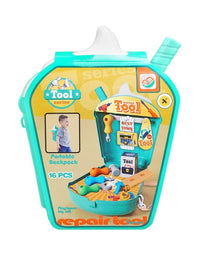 Portable Backpack Shaped Tool Series Playset For Kids - 16 Pcs
