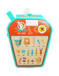 Portable Backpack Shaped Tool Series Playset For Kids - 16 Pcs
