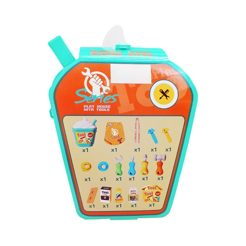 Portable Backpack Shaped Tool Series Playset For Kids - 16 Pcs