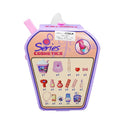 Portable Backpack Shaped Cosmetic Series Playset For Kids - 16 Pcs