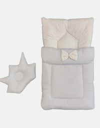 Cute And Comfortable Baby Carry Nest With Crown Shape Pillow (Gray)
