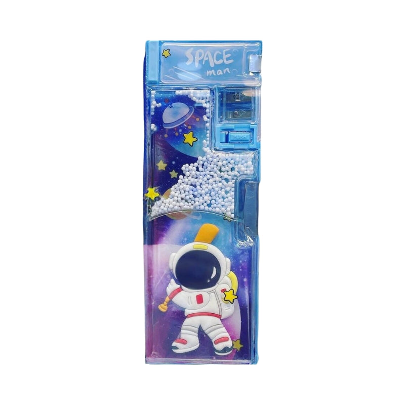 Spaceman Playful Designed Pencil Box With Sharpener