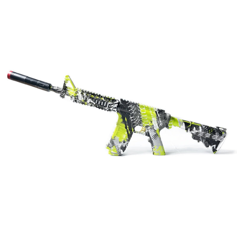 Green Graffiti Themed M416 Gun With 10,000 Gel Balls Toy Set For Kids