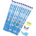 Astronaut HB Pencil Set With Attached Eraser And Sharpener - 12 Pcs