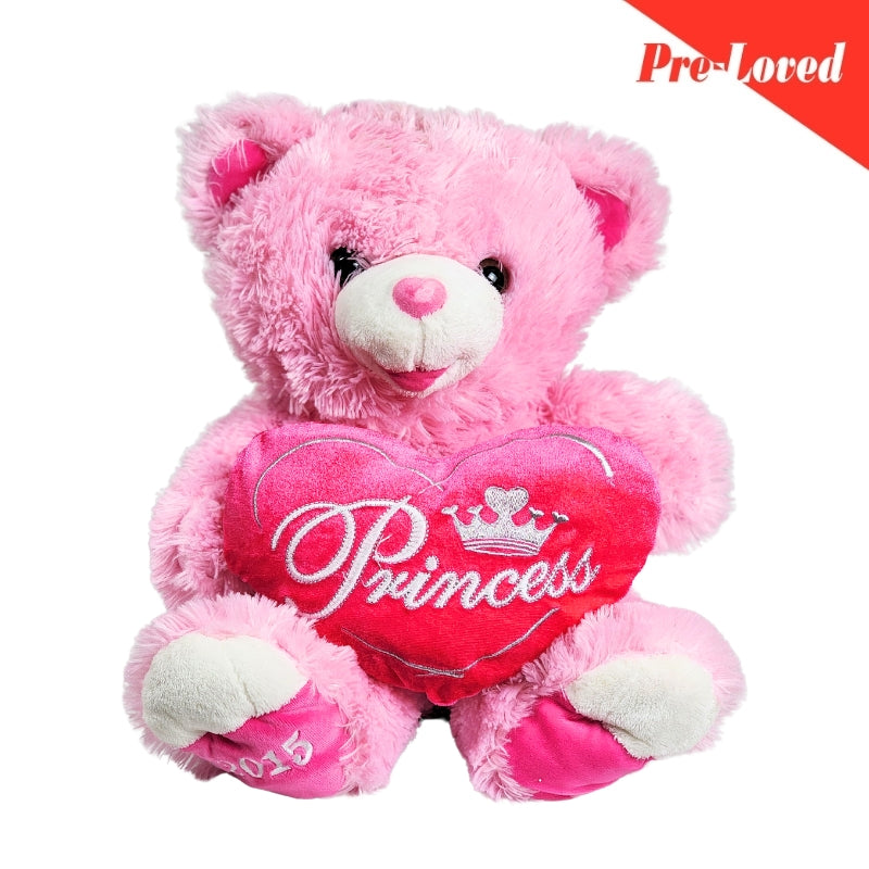 Adorable Pink Princess Teddy Bear Plush Toy 50x40cm Premium Pre-loved