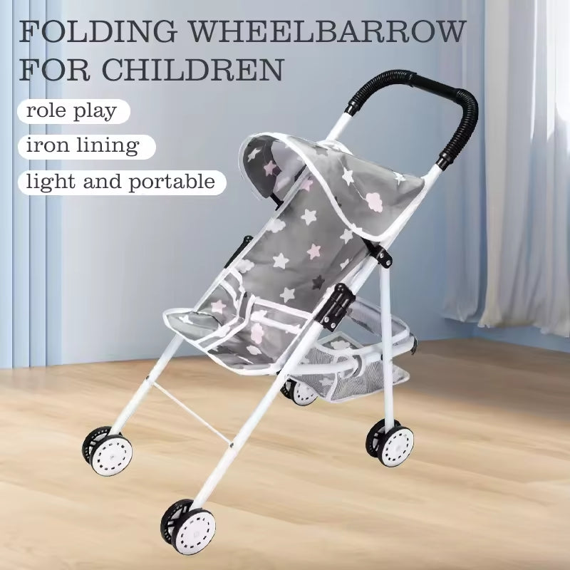 Pretend Play Decent Baby Doll Stroller For Kids