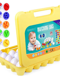 A To Z Alphabet Matching Eggs With 5 Different Colors Educational Toy Set For Kids - 26 Pcs
