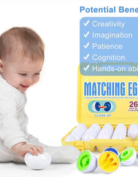 A To Z Alphabet Matching Eggs With 5 Different Colors Educational Toy Set For Kids - 26 Pcs
