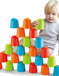 3 In 1 Quick Stacking Building Cup Playset For Kids - 30 Pcs
