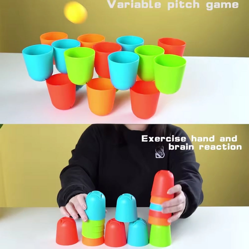 3 In 1 Quick Stacking Building Cup Playset For Kids - 30 Pcs