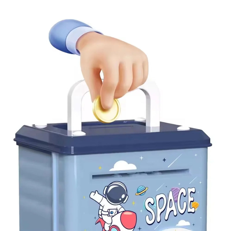 Space Money Saving Locker Piggy Bank For Kids