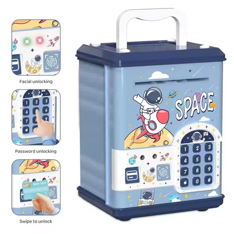 Space Money Saving Locker Piggy Bank For Kids