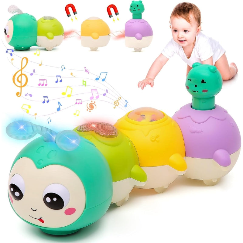 Magnetic Electric Caterpillar Toy With Light And Music For Kids