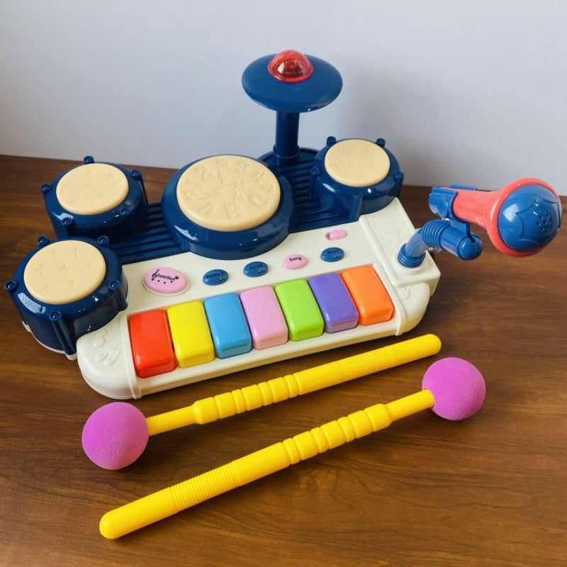 Jazz Drum Toy Set With Music Enlightenment And Microphone For Kids