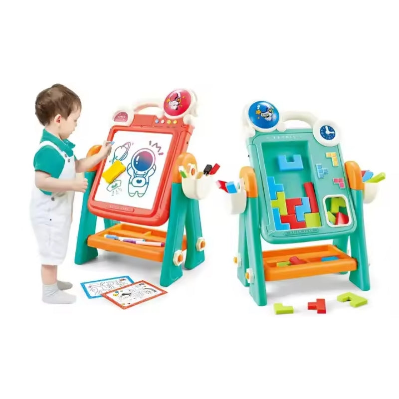 2 In 1 Brick Game Painting Table For Kids