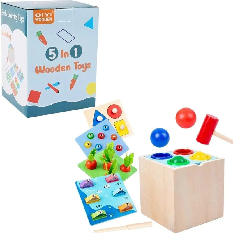 5 In 1 Early Education Building Toy Set For Kids