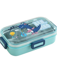 Spacious Spill Proof Lunch Box With 2 Steel Compartments (2537)
