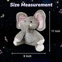 Stuffed Baby Elephant Toy With Night Star Projection Light And Sound For Kids