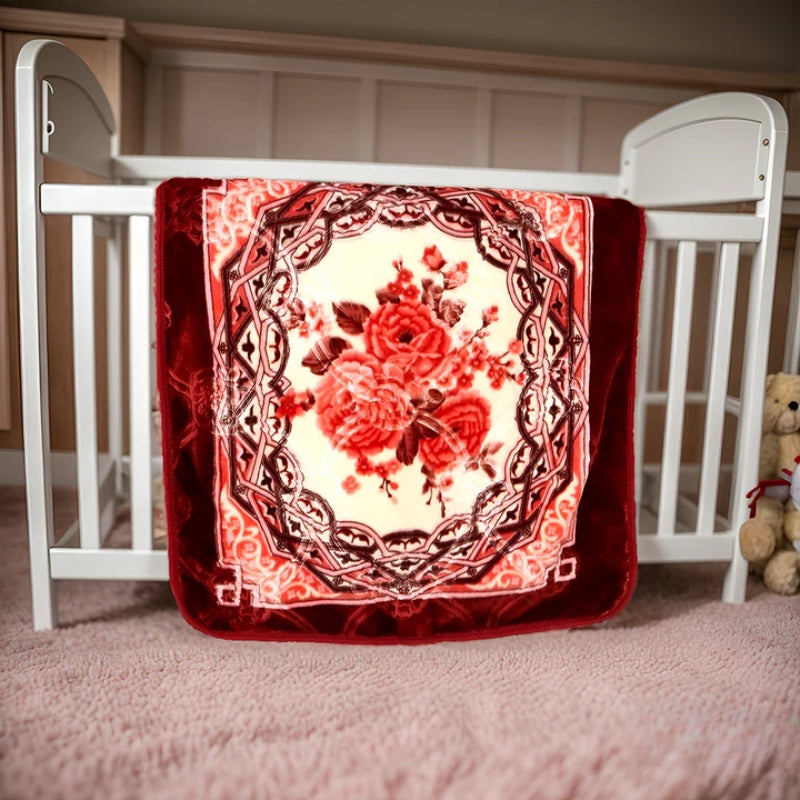 Royal Mink Soft Baby Blanket (20335) - Red