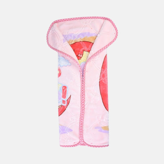 Tiny Tots Silk Soft Cloudy Baby Zipper Blanket - Pink