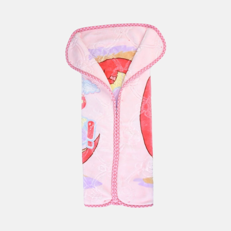 Tiny Tots Silk Soft Cloudy Baby Zipper Blanket (20339) - Pink