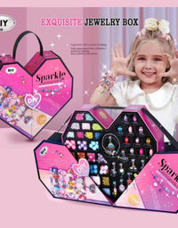 DIY Beaded Necklace, Bracelet & Ring Jewellery Toy Set For Girls
